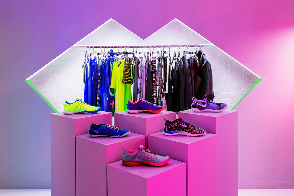 Pop up Store Nike Neon-lit en NYC