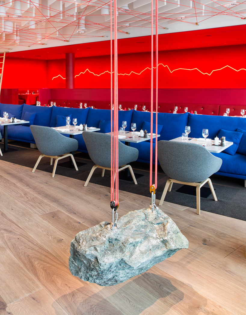 Restaurante Saltz en el Dolder Grand Hotel de Suiza, diseño de Rolf Sachs